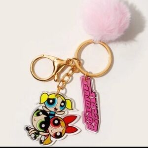 Powerpuff Girls Licensed Keychain, Bag Charm, NEW, Cartoon Network